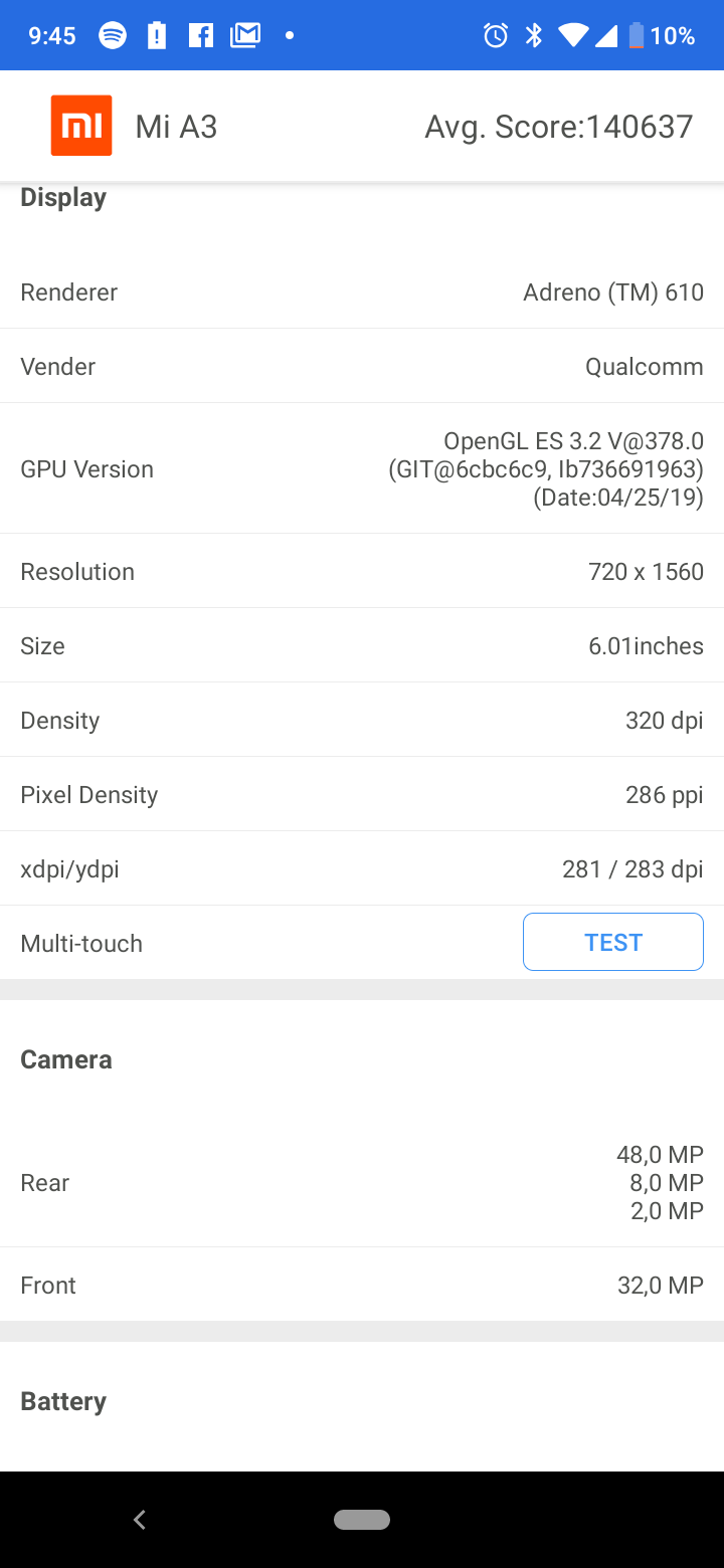 Xiaomi Mi A3 okostelefon teszt 6