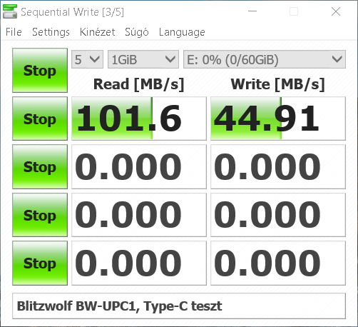 BlitzWolf BW-UPC1 pendrive teszt 13