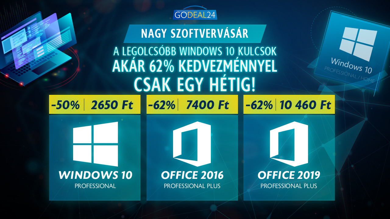 Windows 10 Pro 2650 forintért 2