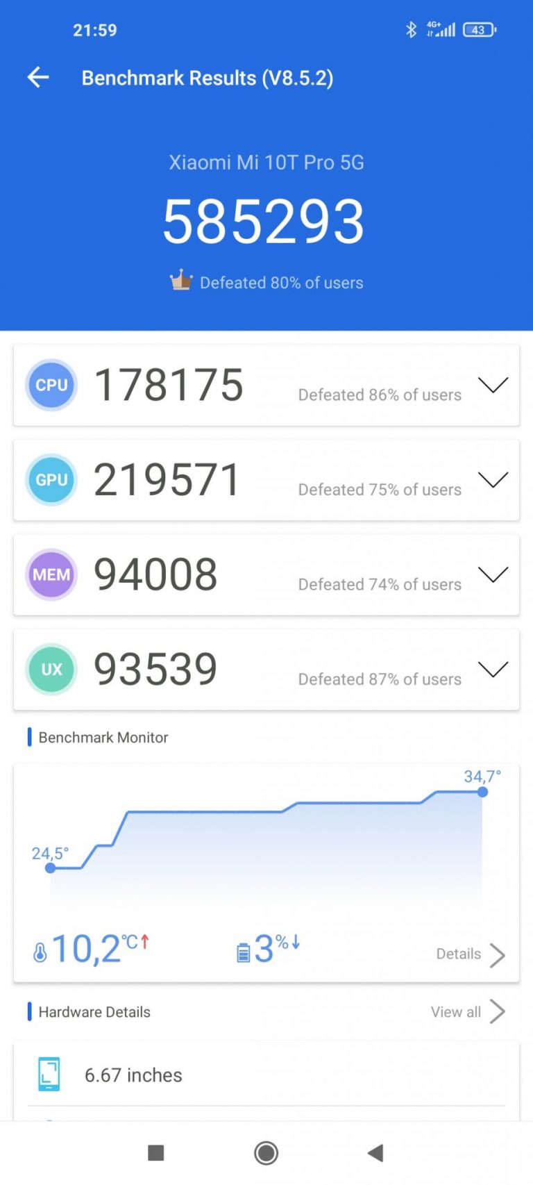 Xiaomi Mi 10T okostelefon teszt 29