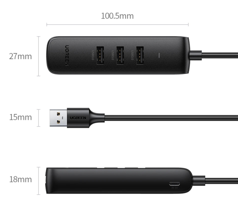 Féláron vihető a Ugreen Type-C-s USB hubja 6