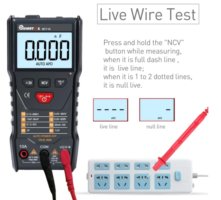 NCV fáziskeresővel rendelhető a Mustool multimétere 11