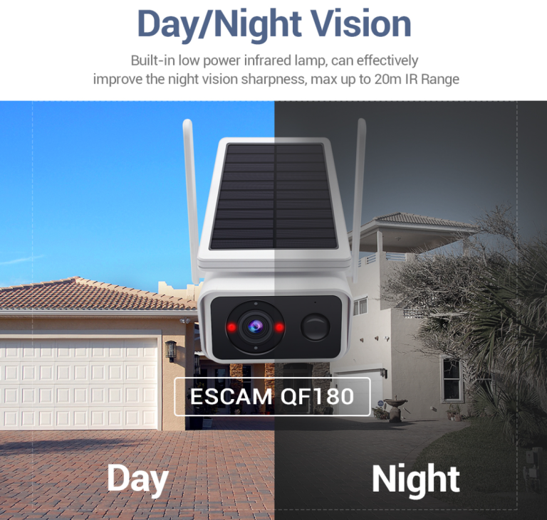 Kedvező áron kínálja az Escam a kültéri napelemes kamerát 5