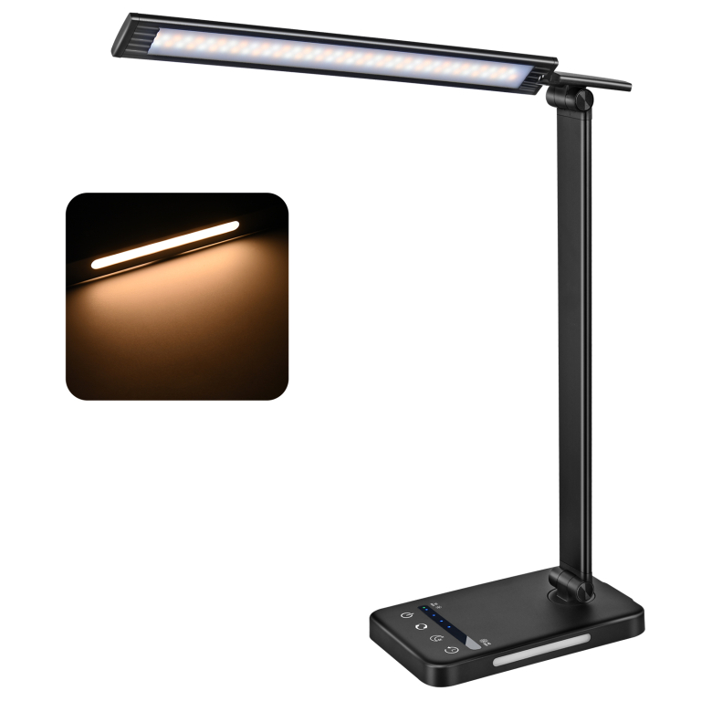 Jostic asztali LED lámpa vezeték nélküli töltővel, jó áron 5