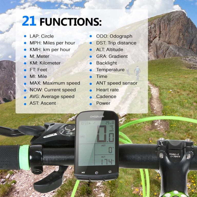 Cycplus M1 GPS alapú kerékpár komputer meglepően olcsón 14