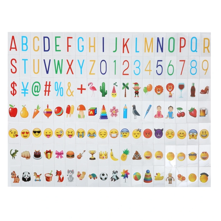A4-es, LED-es üzenőfal rendelhető sok betűvel és emojival 8