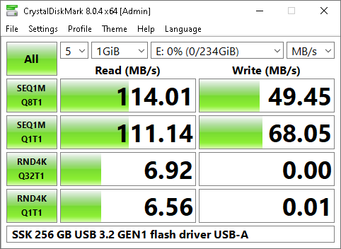 SSK 256 GB-os kétcsatlakozós flash drive teszt 9