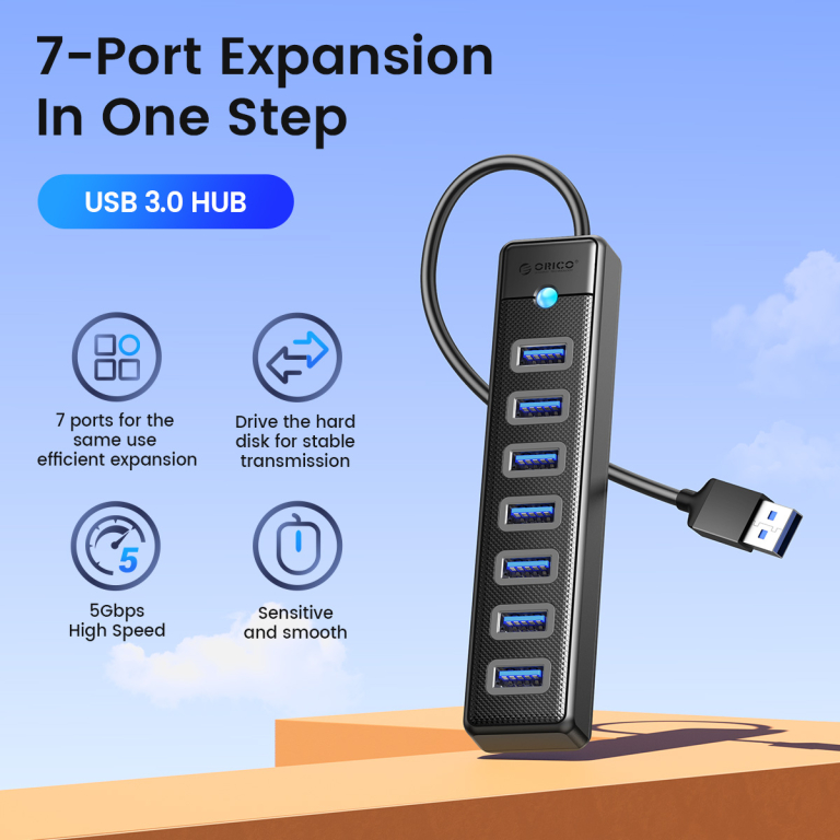 Orico 7 portos USB hub, amibe minden eszköz belefér 3