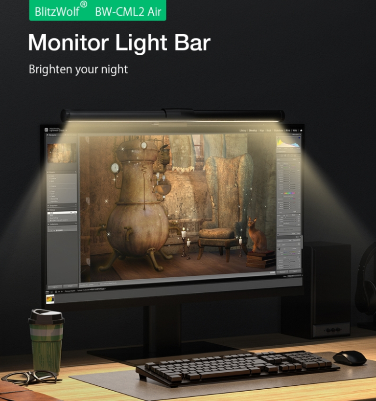 Egyszerűbb, de igazán jó árú monitorlámpa a BlitzWolftól 2