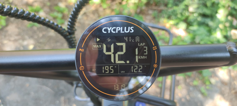Cycplus M2 kerékpár komputer teszt 9
