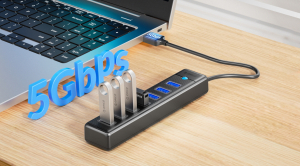 7 portos USB 3 hub az Orico műhelyéből, nagy engedménnyel