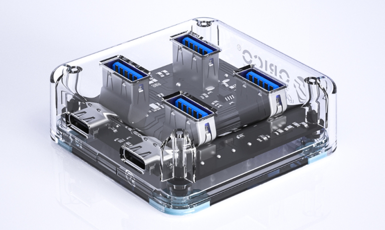 Átlátszó Orico USB hub-ok jelentős kedvezménnyel