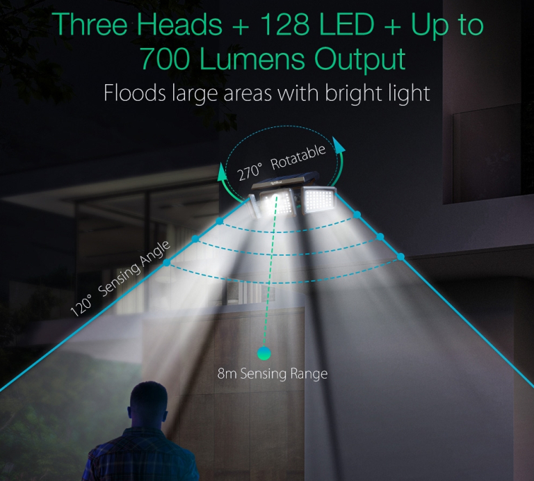 Akciós a Somoreal napelemes lámpa 128 darab LED-del 5