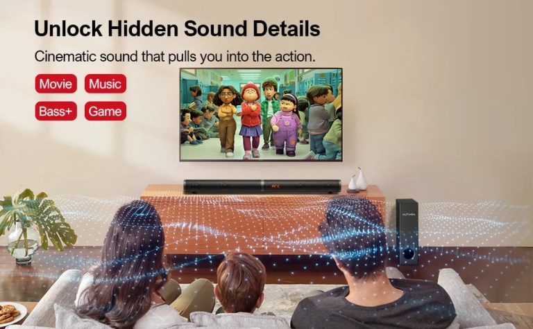 Az Ultimea 190 W-os soundbar szettje vihető jóárasítva
