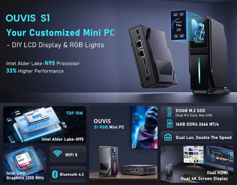 Az Ouvis S1 mini PC nemcsak olcsó, de pofásan is néz ki 7