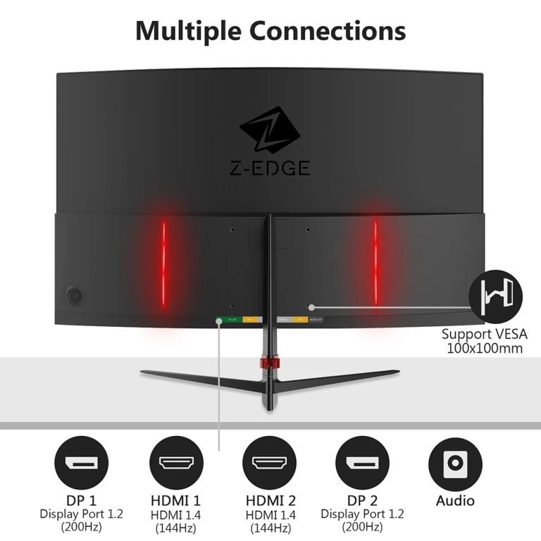 Z-Edge UG27 gamer monitor 200 Hz frissítéssel 6