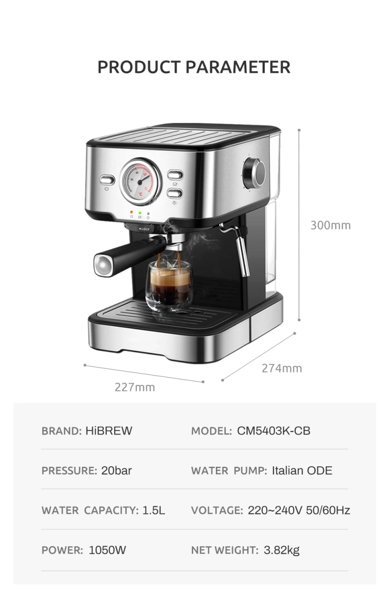 Hibrew H5 hőmérséklet-kijelzős kávéfőző olcsón 6