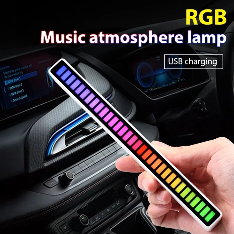 RGB hangvezérlős hangulatlámpa pár dolcsiért 3