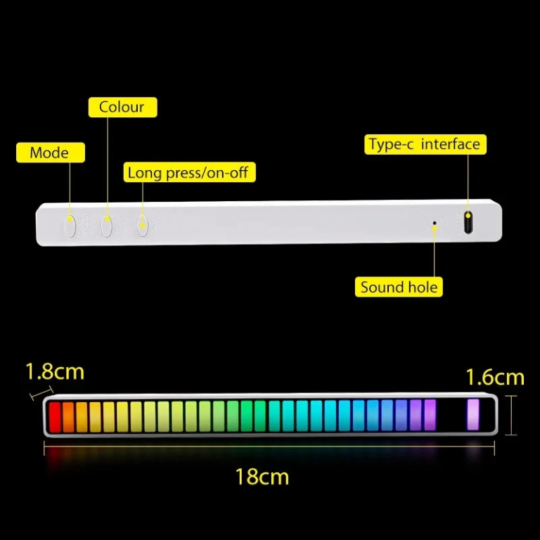 RGB hangvezérlős hangulatlámpa pár dolcsiért 4