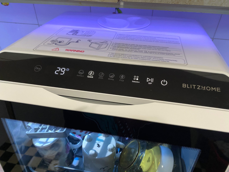 BlitzHome BH-CDW1 hordozható mosogatógép teszt 17