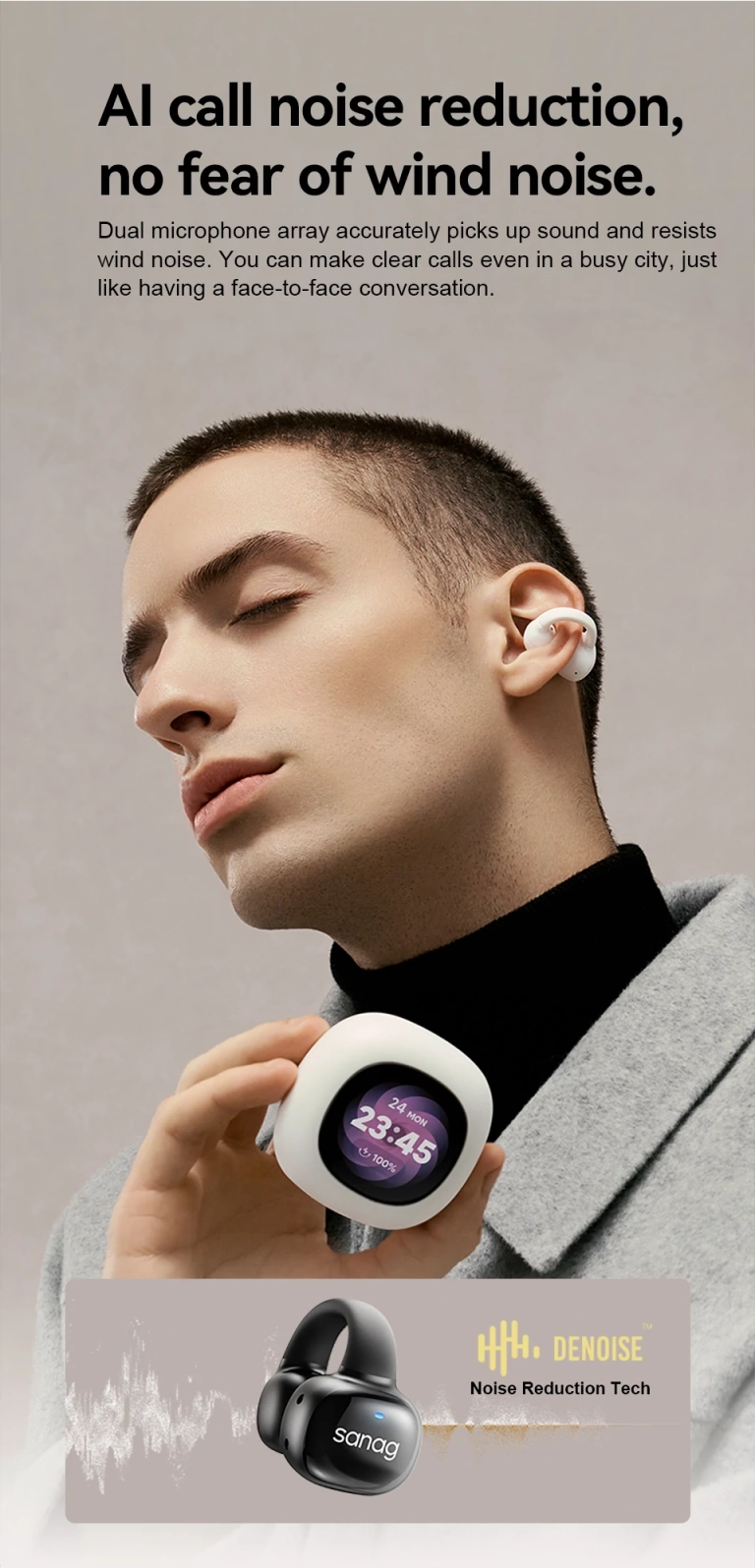 Újabb érdekes Sanag fülhallgató, kijelzős, MP3 lejátszós tokkal 10