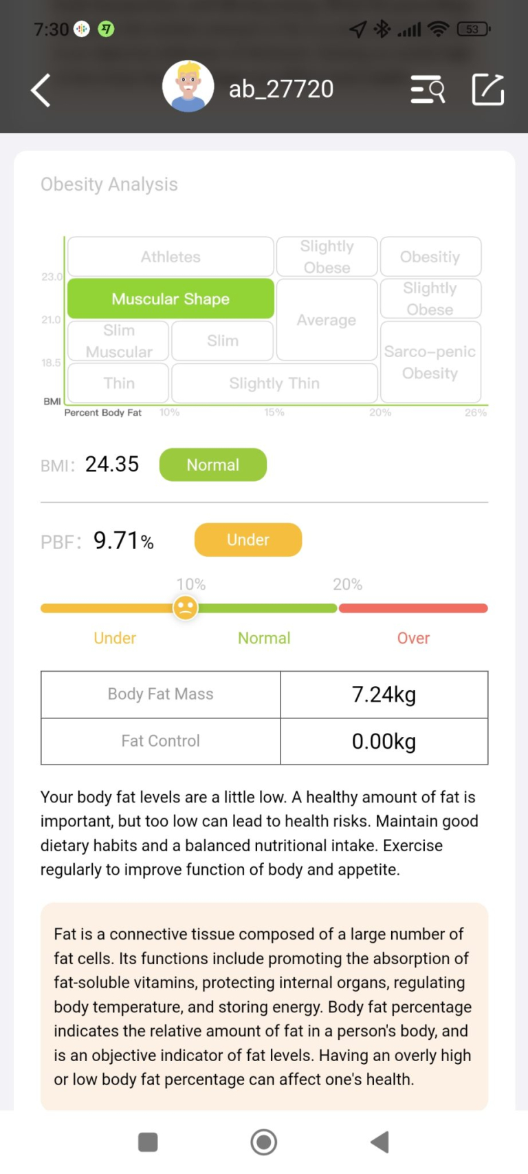 BodyPedia LM-S001 testösszetétel elemző okosmérleg teszt 20