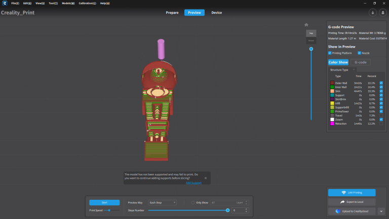 Creality K1 Max 3D nyomtató teszt 45