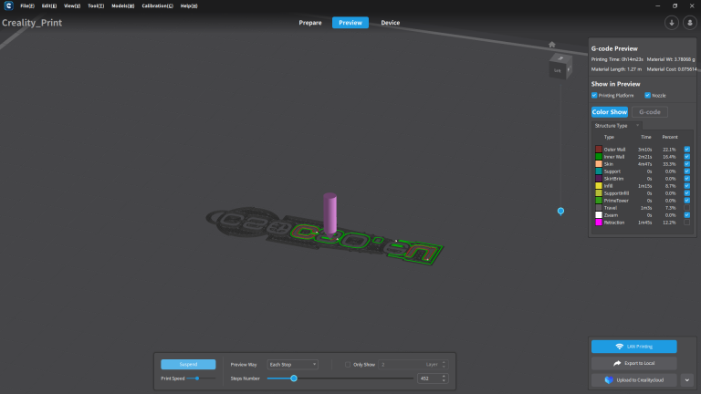 Creality K1 Max 3D nyomtató teszt 50