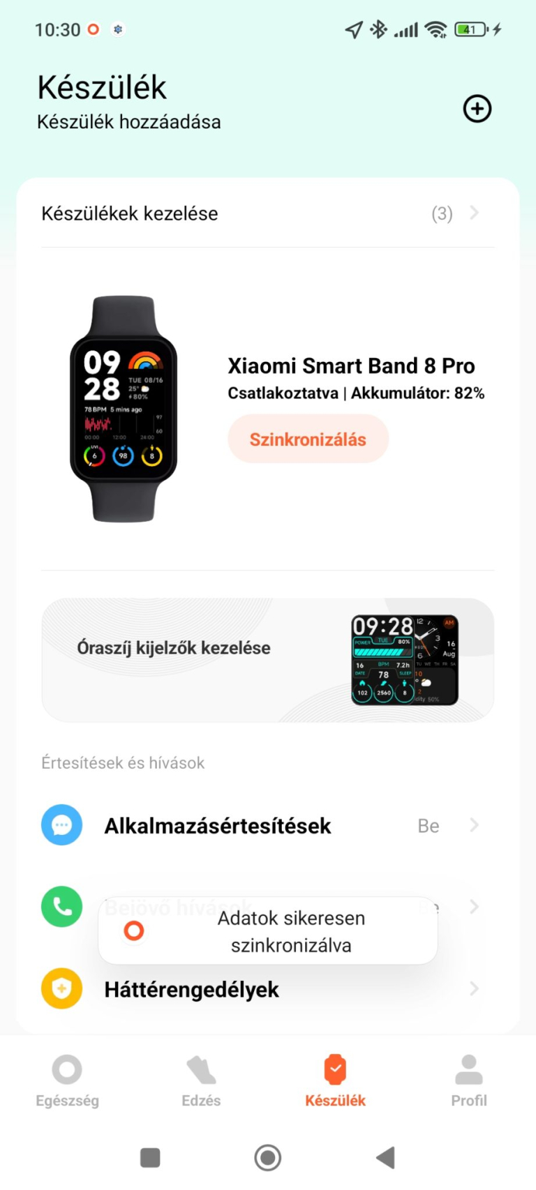 Xiaomi Smart Band 8 Pro aktivitásmérő teszt 20