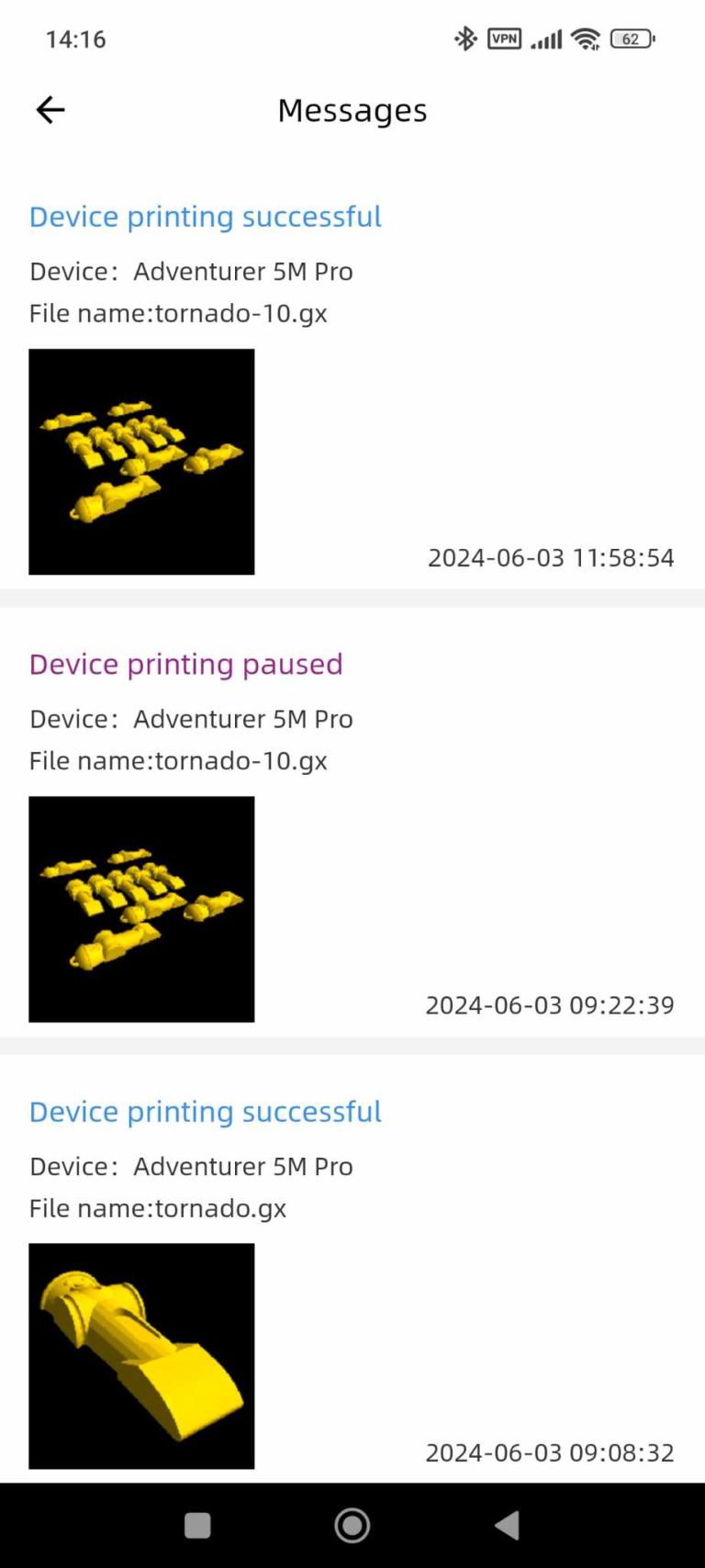 FlashForge Adventurer 5M Pro 3D nyomtató teszt 61