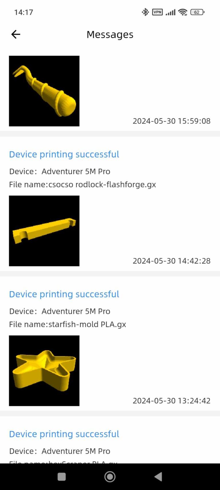 FlashForge Adventurer 5M Pro 3D nyomtató teszt 59
