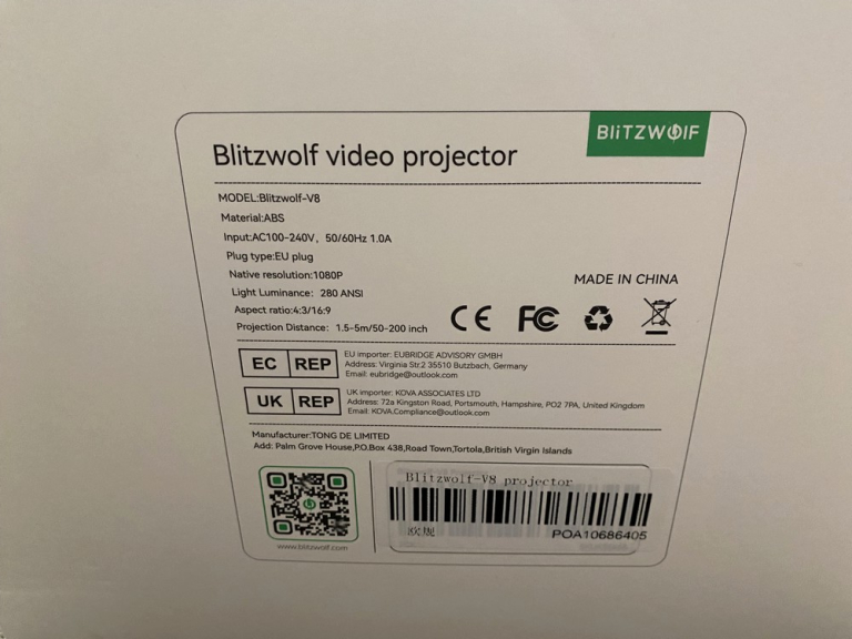 BlitzWolf BW-V8 projektor teszt 14