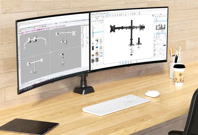 Állítható monitorállvány két képernyőhöz 2