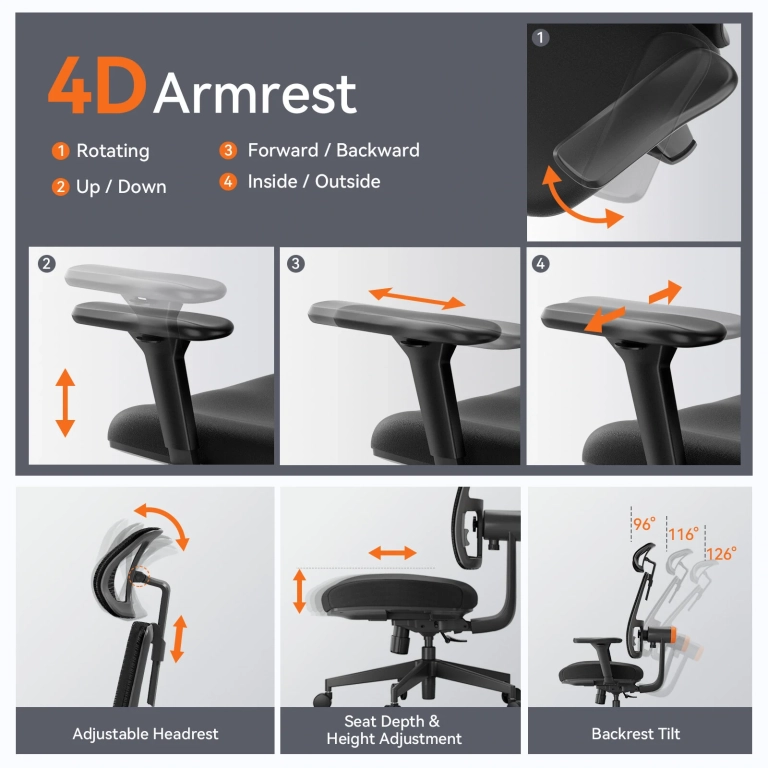 Szuper áron a Newtral MagicH002 ergonomikus szék 6