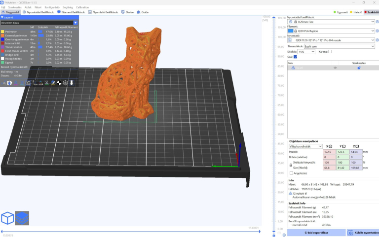 QIDI Tech Q1 Pro 3D nyomtató teszt 64