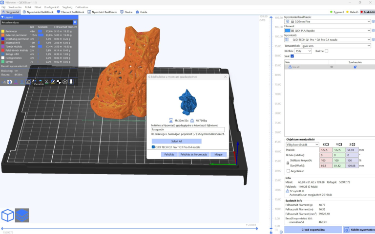 QIDI Tech Q1 Pro 3D nyomtató teszt 65