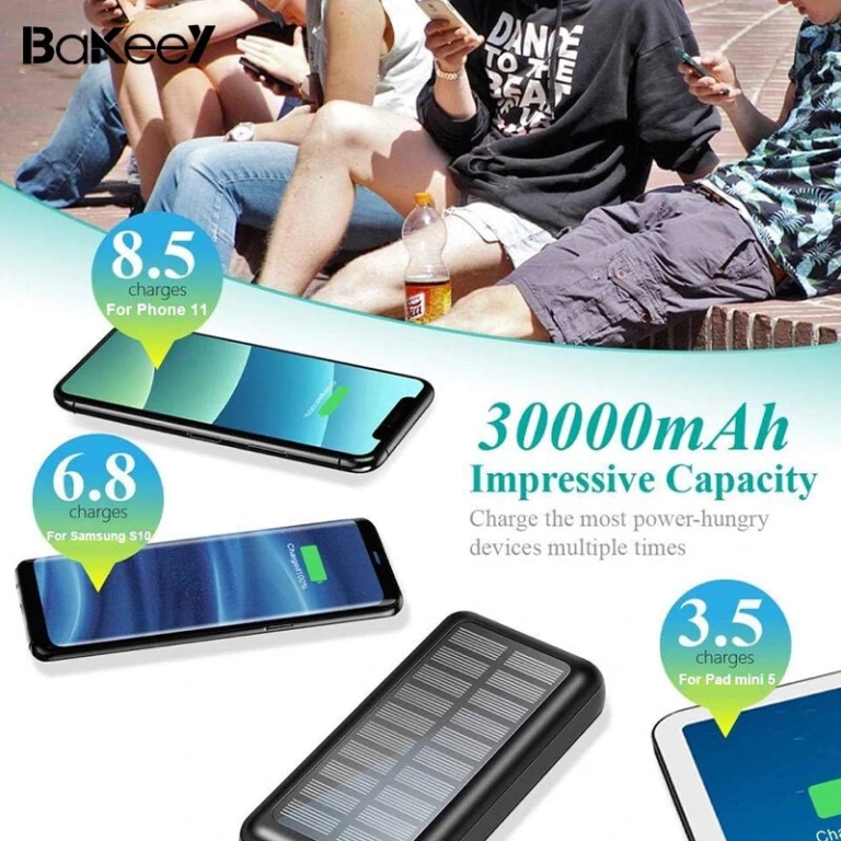 Két erős, napelemes Bakeey power bank 10 000 Ft környékén 13