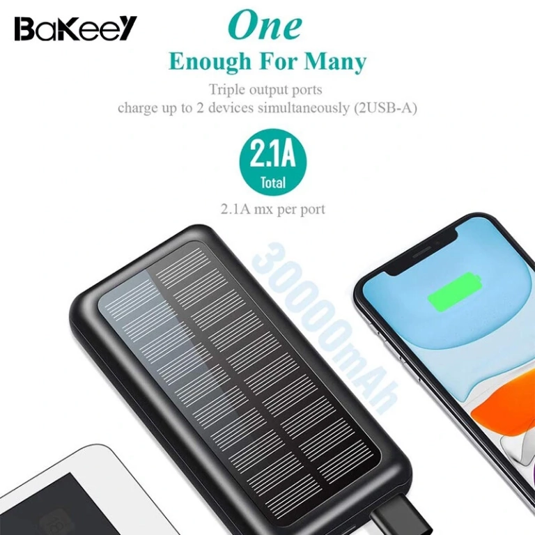 Két erős, napelemes Bakeey power bank 10 000 Ft környékén 16