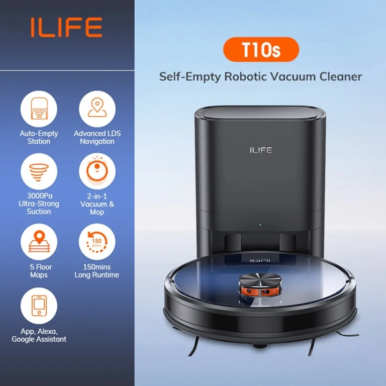 Megint esett az iLife T10S önürítős robotporszívó ára 3