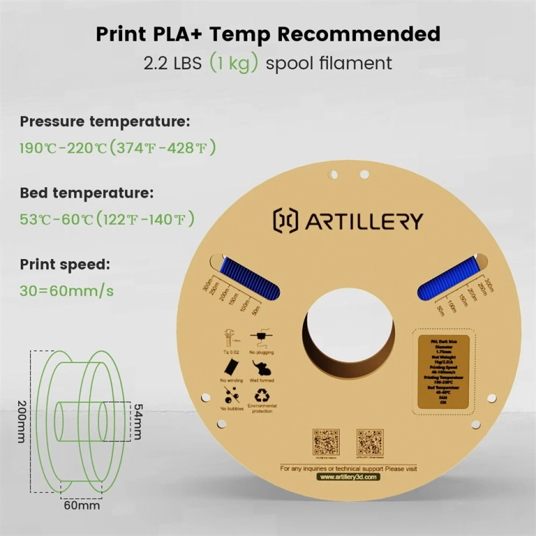 Kihagyhatatlan áron az Artillery PLA 3D nyomtató filament 6