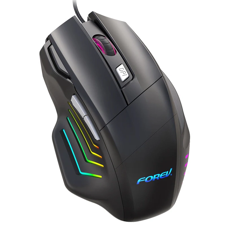 FOREV FV-X7 vezetékes, RGB fényes gamer egér 7000 Ft alatt 2