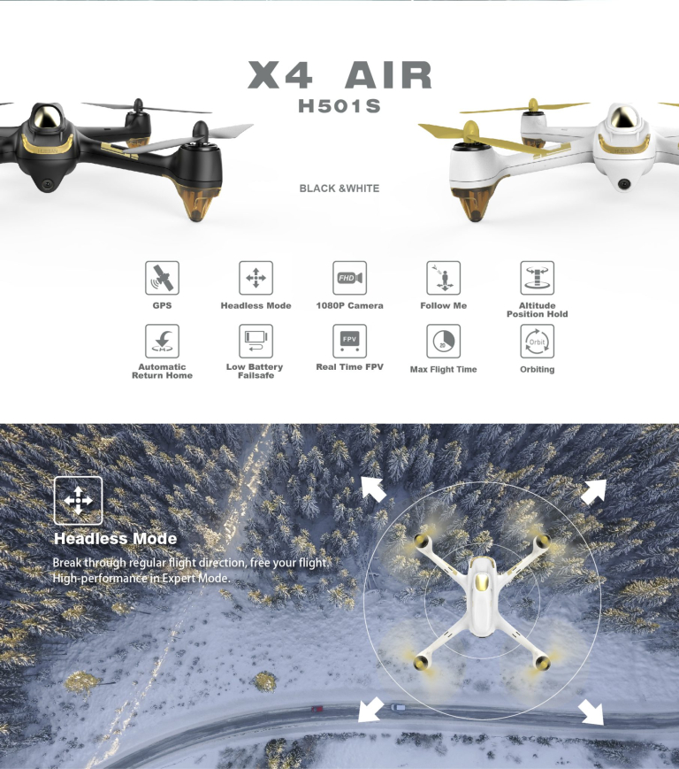 Hubsan H501S X4 quadrokopter drón 33 000 Ft alatti áron 14