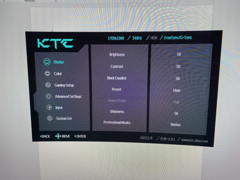 KTC H32S17F gamer monitor teszt 29