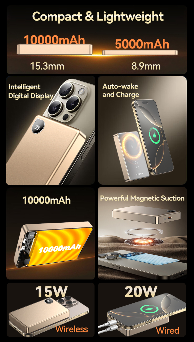 Rocoren vezeték nélküli és Type-C-s power bank 7000 Ft-ért 12