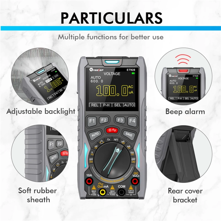 TOOLTOP oszcilloszkóp, multiméter és jelgenerátor egyben 4