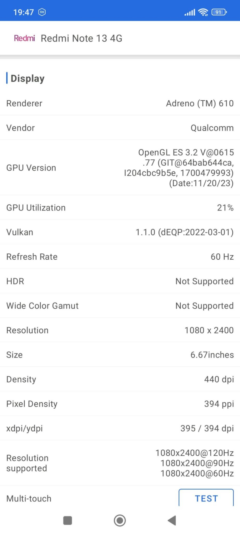 Redmi Note 13 4G okostelefon teszt 24