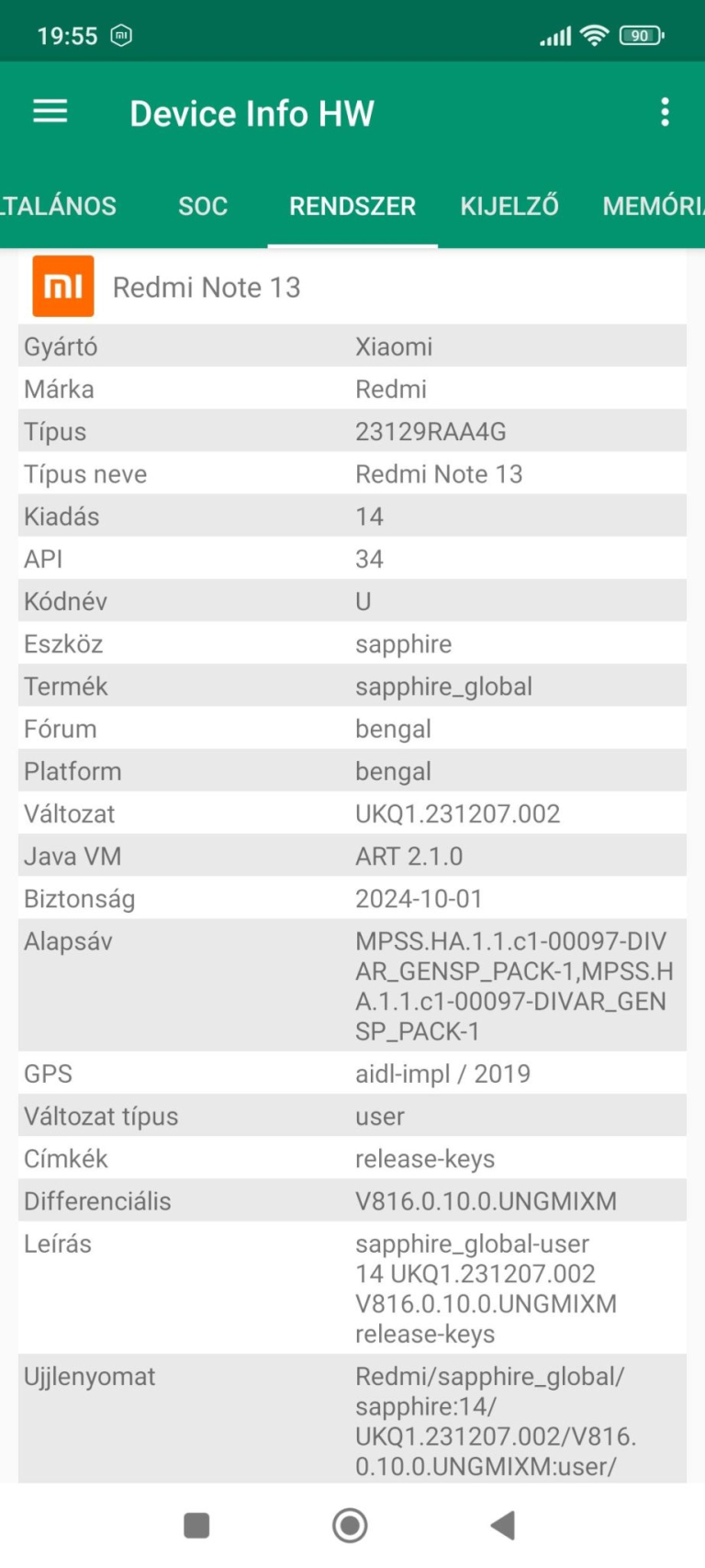 Redmi Note 13 4G okostelefon teszt 31