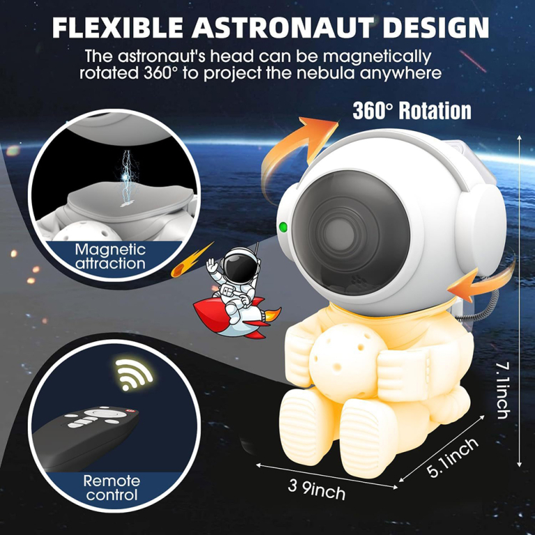 LIXINCORDA Astronaut csillagprojektor szuperszónikus áron 11