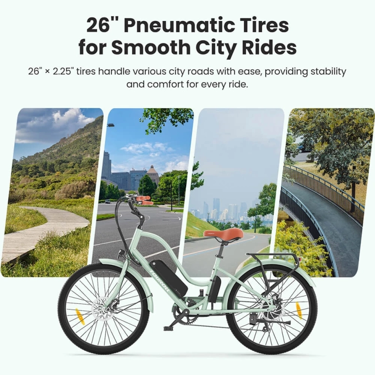 Tourol B2 elektromos bicaj 250 W-os erővel és retró vázzal 6