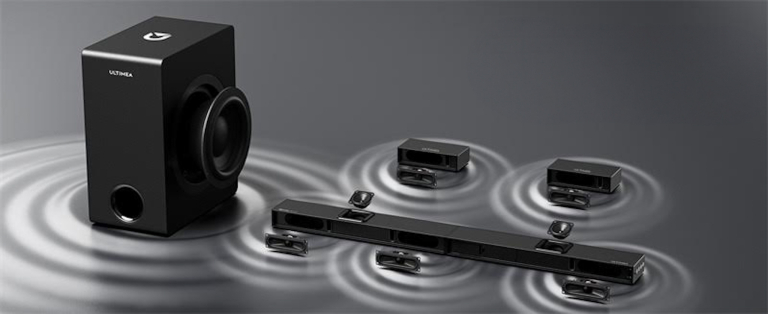 The Ultimea Nova S80 soundbar doesn't just sound, it floods you